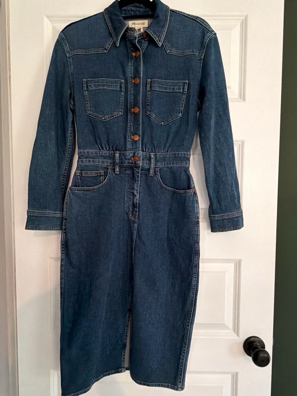 NWT Madewell Denim L/S Midi Dress